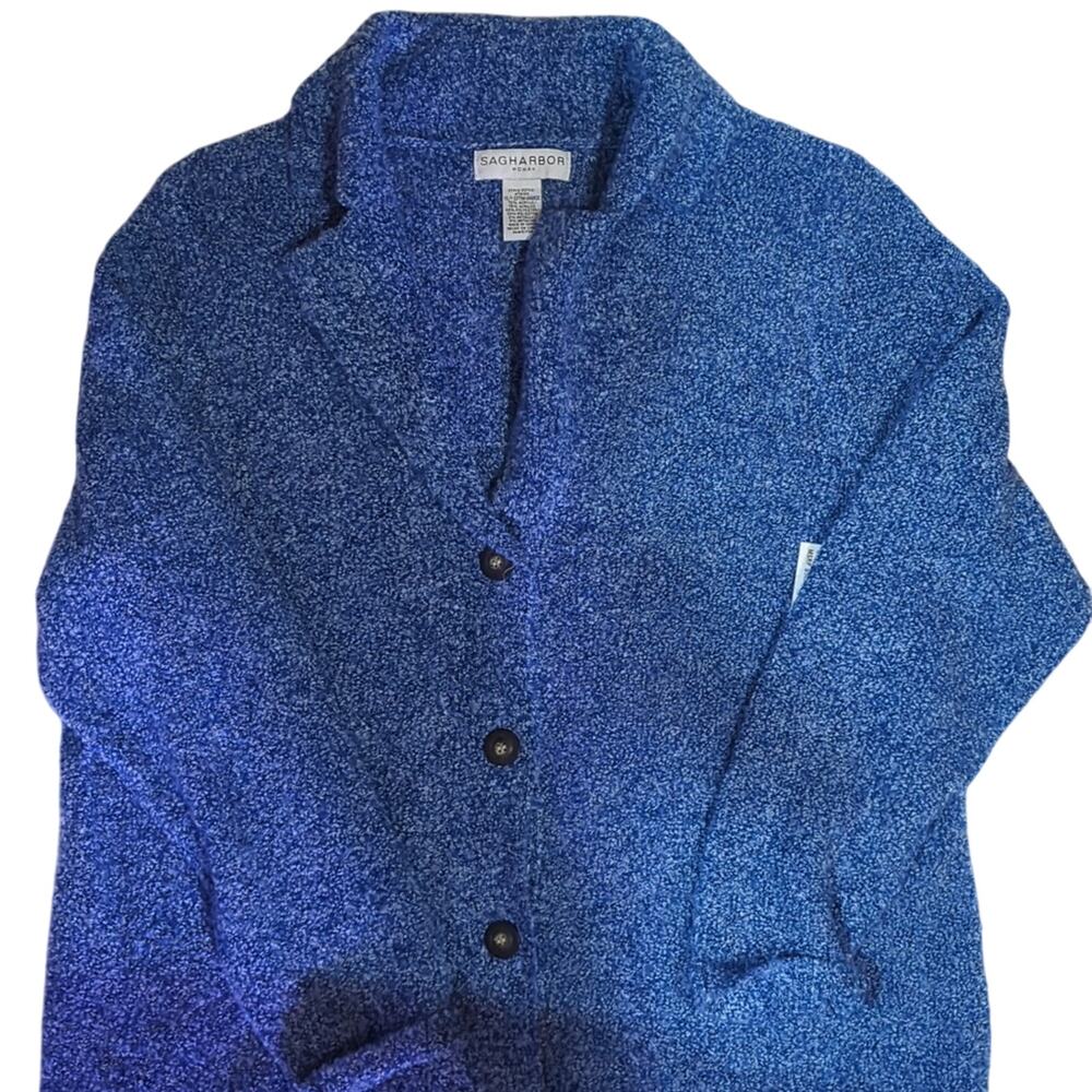 NWT Sag Harbor XL Classic Blue Cardigan [0152]